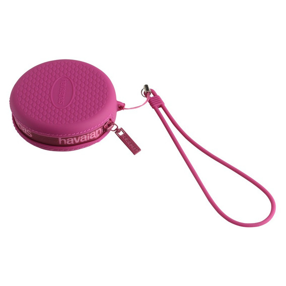 Porta Auriculares Havaianas Color Fucsia Con Cierre Unisex