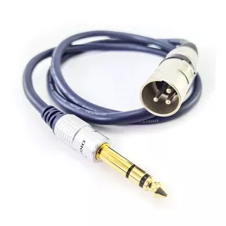 Cable De Audio Xlr Macho A Plug 1/4 Trs Balanceado 90cms