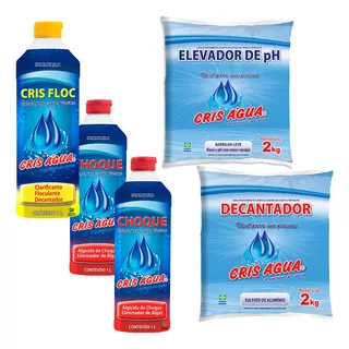 Kit Limpeza De Piscina Cris Água - 5 Ítens