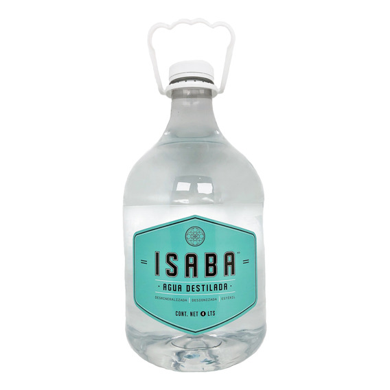 Agua Destilada Isaba Caja De 4 Botellas De 4 Litros C.u.