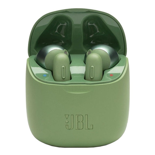 Auriculares in-ear gamer inalámbricos JBL Tune 220TWS verde con luz LED