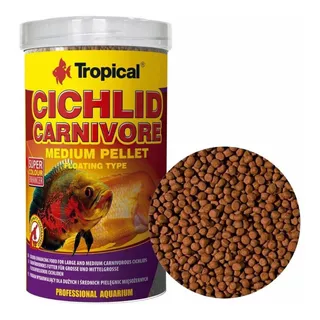 Ração Tropical Cichlid Carnivore Medium Pellet 360g