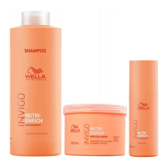 Shampoo 1000ml +mascarilla Bálsamo Wella Invigo Nutri Enrich