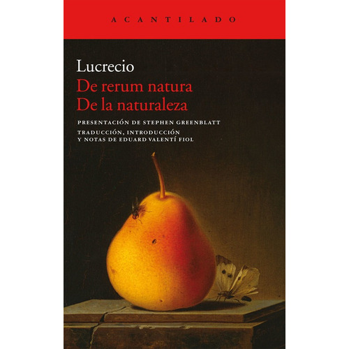 Libro De La Naturaleza, De Rerum Natura