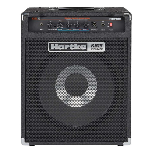 Amplificador de bajos Hartke Kickback Kb15 de 500 vatios y 15 pulgadas, color negro, 110 V/220 V
