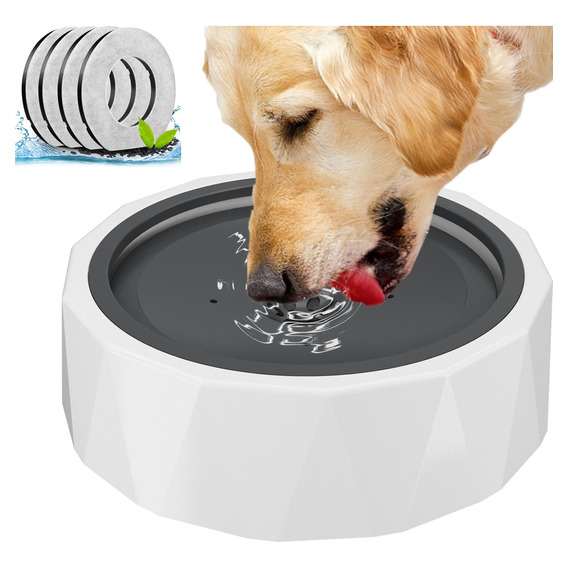 Plato Bebedero Antiderrame De Agua Mascotas - Perros Y Gatos