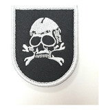 Parche Militar,  Tela Bordada Velcro,  Insignia Calavera 2gm