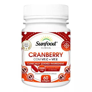 Cranberry Capsulas 1000mg + Vitamina C + Vitamina E 60cáps