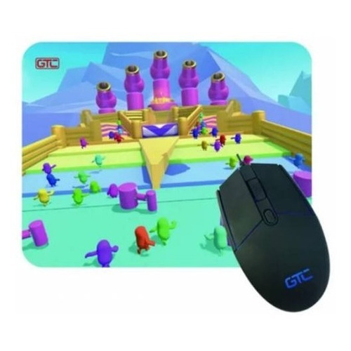 Combo Mouse + Pad Gaming Fall 019 Gtc Color Negro