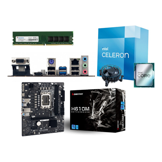 Kit De Actualización Intel Celeron 12va Gen, H610m, 8gb Ram