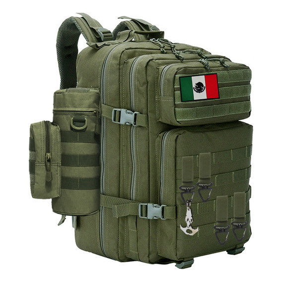 Mochila Táctica Militar Verde 46l Multifuncional +accesorios