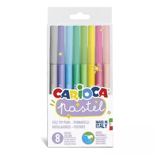 Marcadores Carioca Pastel X 8 Made In Italy