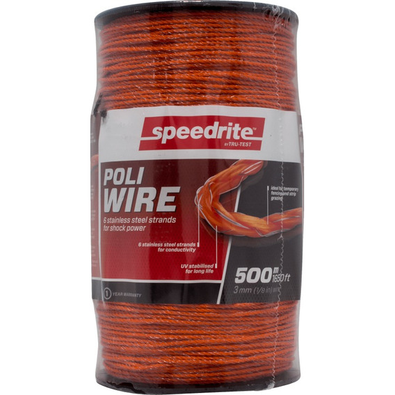 Rollo Cable Poliwire Naranjo  Para Cerco Eléctrico 500metros