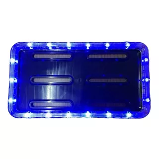 Porta Placa Para Moto Color Azul Con 12v 1pz