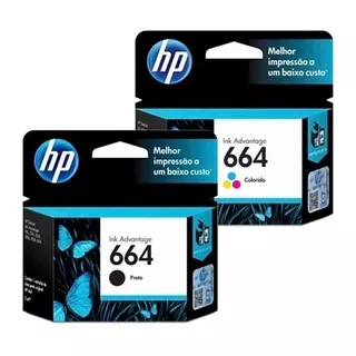 Pack Cartuchos Hp 664 Tri Color + Negro