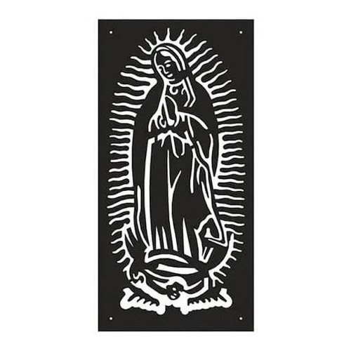 Virgen De Guadalupe Metálica Para Interior Y Exterior 90x40