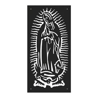 Virgen De Guadalupe Metálica Para Interior Y Exterior 90x40