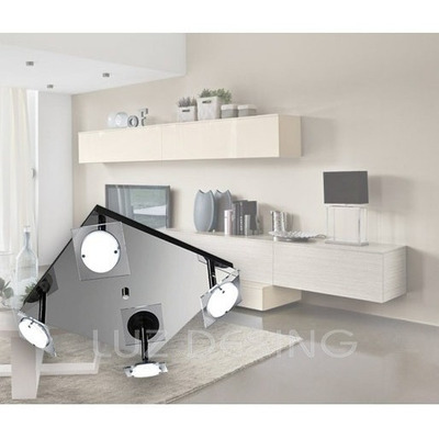 Plafon Led 4 Luces Sun Moderno Cabezal Móvil 40w Potencia 