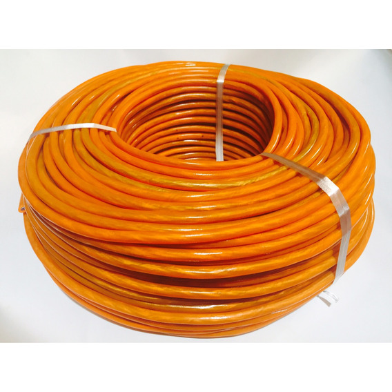 50m Rollo Cable Microfono Balanceado 6mm Dmx Xlr Naranja