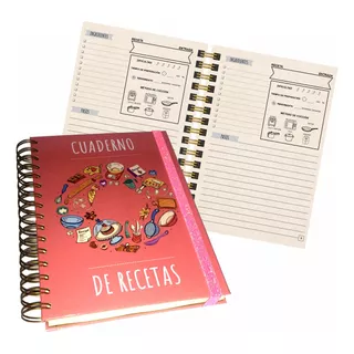 Recetario Cuaderno Para 200 Recetas De Cocina A5 Premium