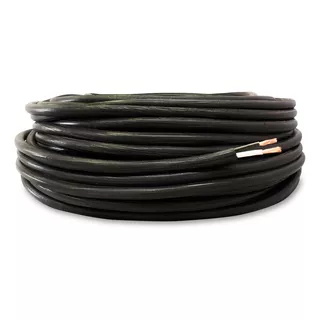 Rollo De 100m Cable Uso Rudo 2x14 Color Negro, Marca Luz En Linea, Capacidad 1650 Watts, 13 Amperes, Uso En Exteriores