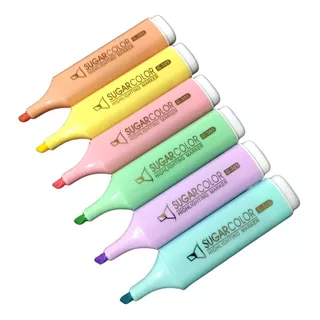 Resaltador Highlighter Marcador Colores Pasteles Set X 6 