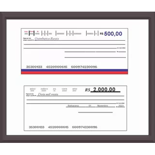 Cheque Eventos Placa 110x50 Personalizado Com Precisar.