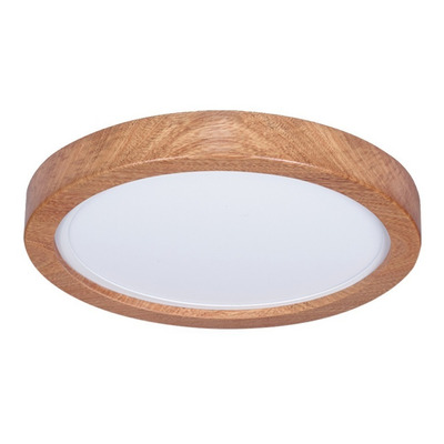 Plafon Led De Madera Panel 24w Estilo Nórdico Circular Cx