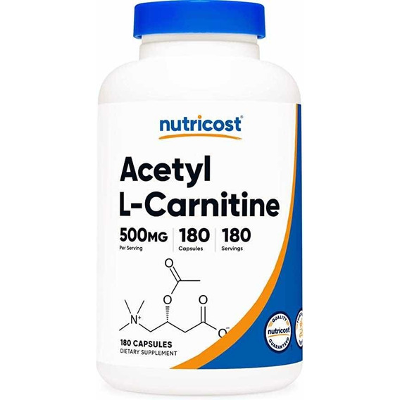 Original Carnitine Acetyl L-carnitina 500mg, 180 Cap,