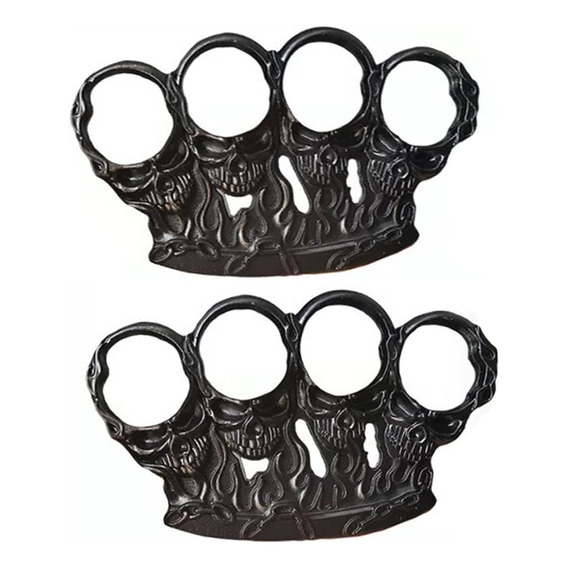 2 Pcs Manoplas Acero Puño Americano Defensa Personal Boxer