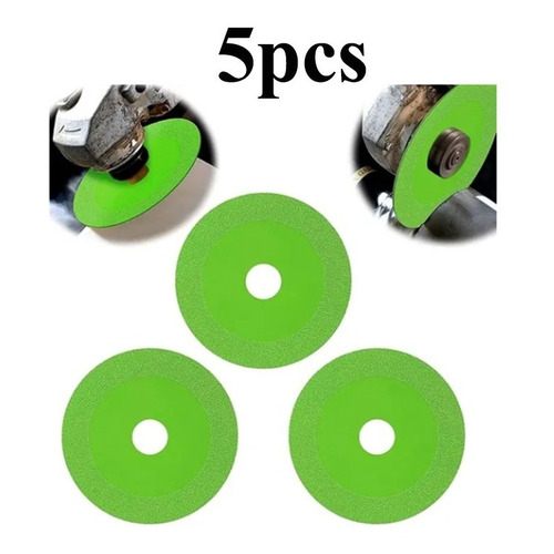 5 Piezas Disco De Corte Diamantado Muy Fino Para Vidrio Color Verde