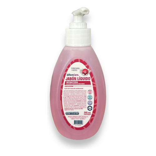 Jabon Liquido Antibacterial Con Glicerina 340ml Difem Care