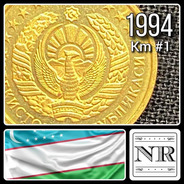 Uzbekistan - 1 Tiyin - Año 1994 - Km #1 - Escudo :