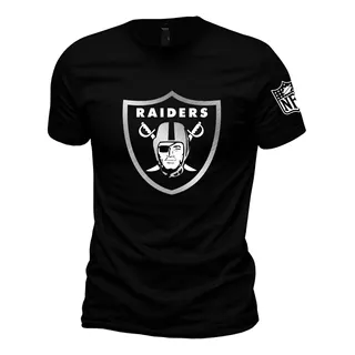 Playera Raiders Oakland Los Angeles Las Vegas Negra