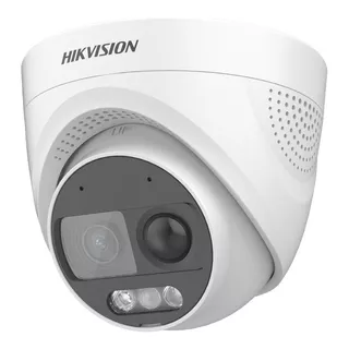 Camara Hikvision Domo 2mp 1080p Con Sirena Color Blanco