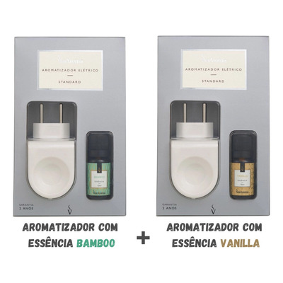 Kit 2 Aromatizador Difusor Elétrico + 2 Essências Via Aroma