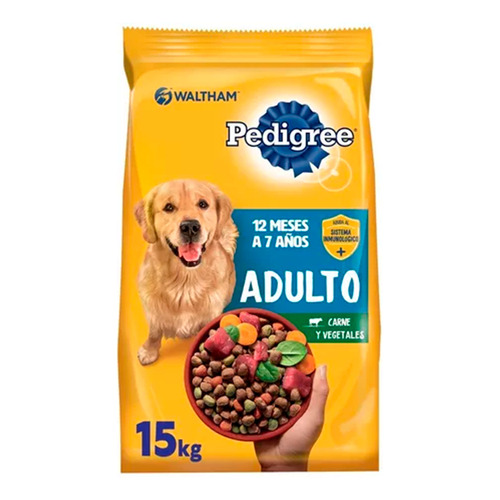 Pedigree Óptima Digestión Etapa 2 alimento para perro adulto todos los tamaños sabor carne y vegetales en bolsa de 15kg