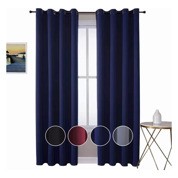 Cortinas Blackout Aislamiento Termicas 275x160cm,2pzs