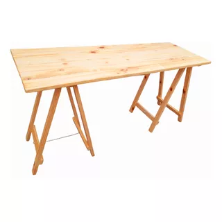 Mesa Con Caballete Madera 160x55 Jc Armados 