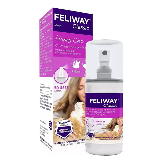 Feliway Classic Difusor Spray 60 Ml Gato Americano Original 