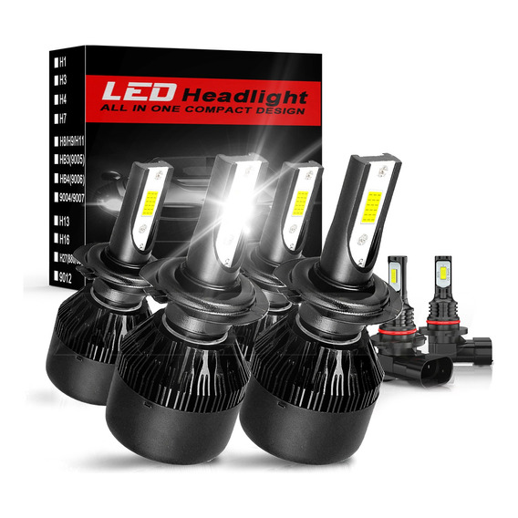 Kit De Luces Led Para Volkswagen Alto/bajo H7 9006 14000lm