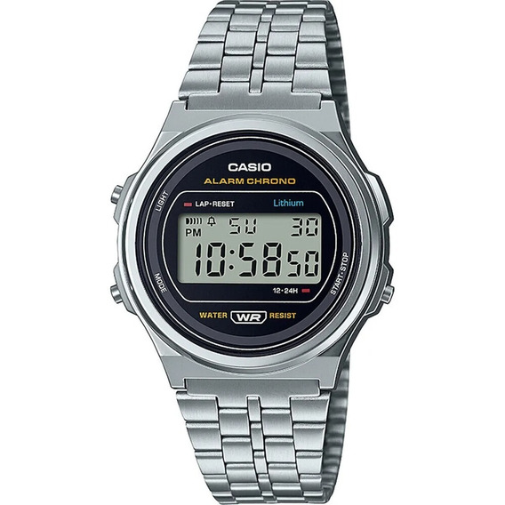 Casio Reloj Digital Plateado A. Inoxidable A171we-1adf Febo