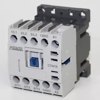 Mini Contator Tripolar 15a Ac3 Vca Ctm16 - Metaltex