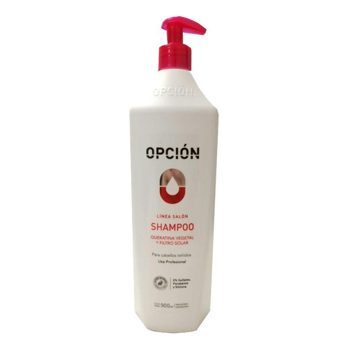 Shampoo Queratina Vegetal Y Filtro Solar Opcion 900 Ml