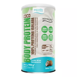 Equaliv Body Protein 100% Isolada Zero Carbo - Sabor Coco