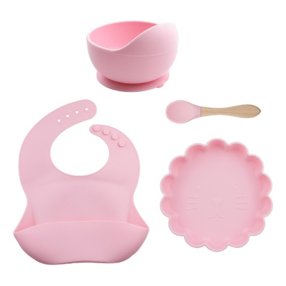 Set Alimentación Silicona Alimentaria Bebe 4 Piezas 