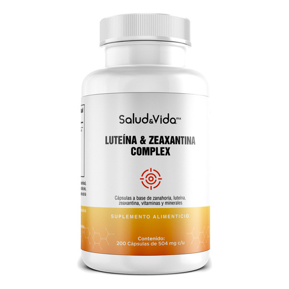 Luteína y Zeaxantina - Complejo con Vitaminas C y E, Zinc, Cobre y Zanahoria - 200 Cápsulas, S&V, Suplemento que ayuda a mantener la salud visual