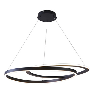 Colgante Led Cap 60w Negro Deco Moderno 80cm Vig