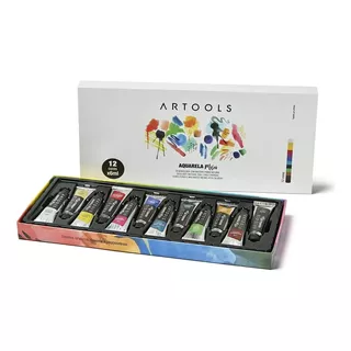 Tinta Aquarela Misci Artools Com 12 Cores 6ml