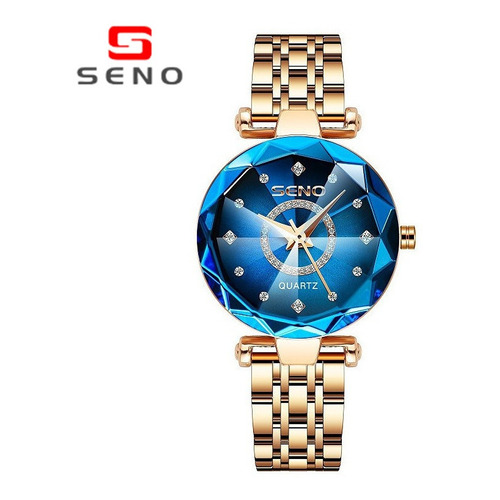 Relojes Elegantes De Cuarzo Con Diamantes Seno S042